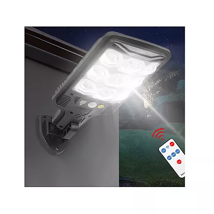 Cob outdoor solar street lamp with motion and dusk sensor + remote control