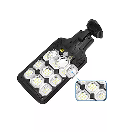 Outdoor solar led street lamp with motion and dusk sensor + remote control