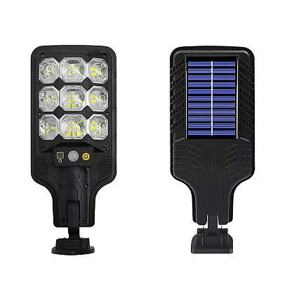 Outdoor solar led street lamp with motion and dusk sensor + remote control