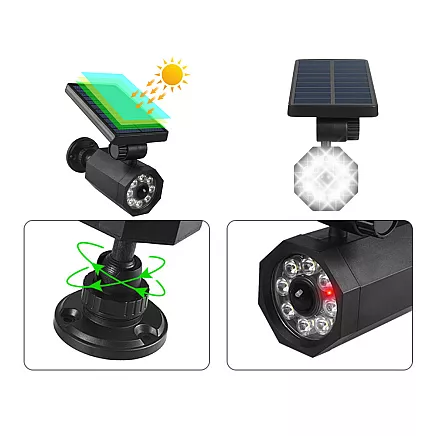 Solar lamp 8 led driven garden dusk sensor movement for the garden