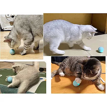 Toy for cat dog escaping ball led vibration electric usb ball