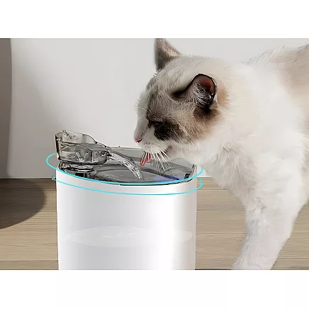 Automātiskā dzirdinātava kaķiem 2.2L ar kustības sensoru un filtru, balta