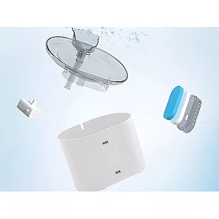 Automātiskā dzirdinātava kaķiem 2.2L ar kustības sensoru un filtru, balta