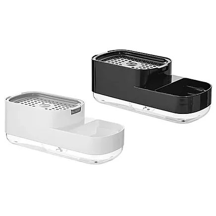 Dishwashing liquid dispenser for kitchen sink, sponge dispenser