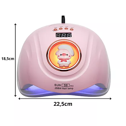 Jaudīga UV LED nagu lampa 268W gēla lakai un gēlam ar 57 diodēm