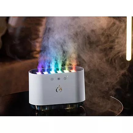 Gaisa mitrinātājs un difuzors ar RGB apgaismojumu un 6 sprauslām