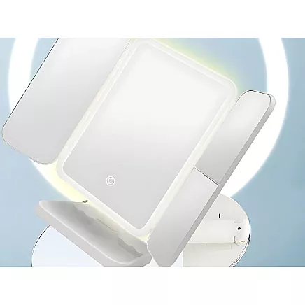 Make-up mirror led illuminated folding make-up mirror usb 3 colours