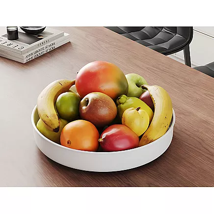 Swivel tray organiser universal tray 25cm kitchen bathroom spices white