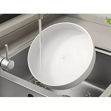 Swivel tray organiser universal tray 25cm kitchen bathroom spices white