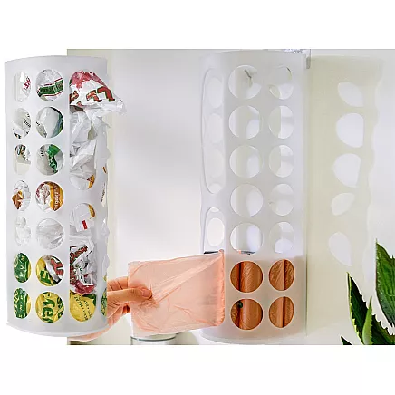 Plastic bag organiser universal white for plastic bags