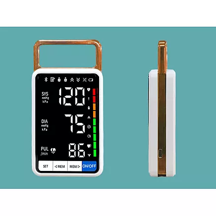 Upper arm blood pressure monitor readable ecan arrhythmia blood pressure monitor