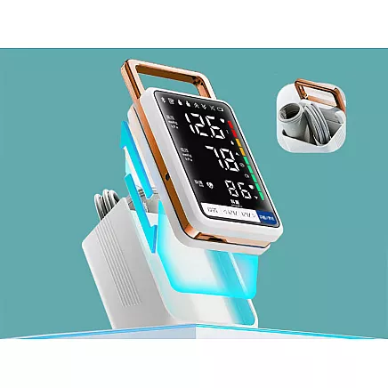 Upper arm blood pressure monitor readable ecan arrhythmia blood pressure monitor