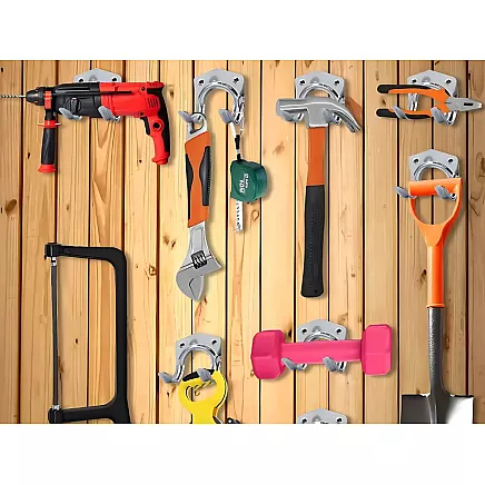 Wall hooks tool holders 20pcs metal set with screws