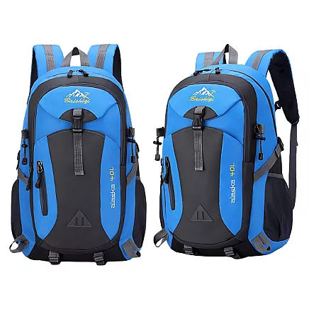 Backpack 40l black travel hiking trekking strong in the mountains durable