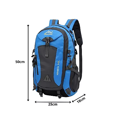 Backpack 40l black travel hiking trekking strong in the mountains durable