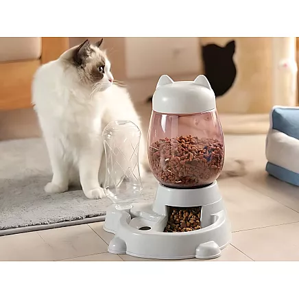 Automātiskā barotava un dzirdinātava suņiem un kaķiem 2-in-1