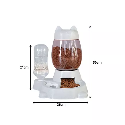 Automātiskā barotava un dzirdinātava suņiem un kaķiem 2-in-1