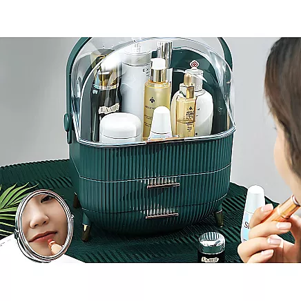 Cosmetics organiser with drawers spacious large handle elegant