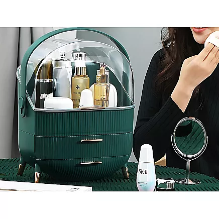 Cosmetics organiser with drawers spacious large handle elegant