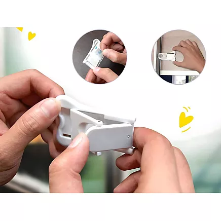 Bērnu drošības bloķētāji skapjiem un logiem, 2 gab., balts