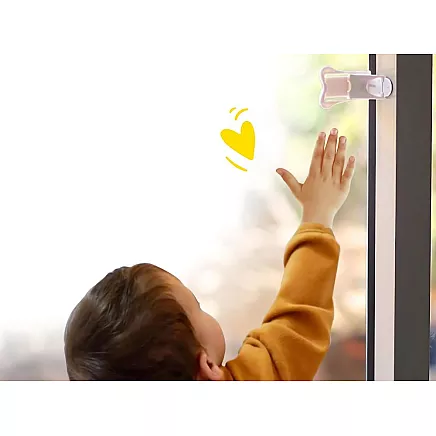 Bērnu drošības bloķētāji skapjiem un logiem, 2 gab., balts