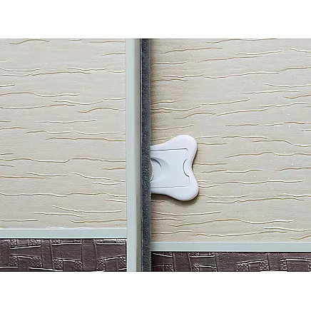 Bērnu drošības bloķētāji skapjiem un logiem, 2 gab., balts