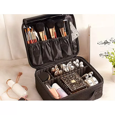 Vanity case cosmetics bag travel organiser casket suitcase bag