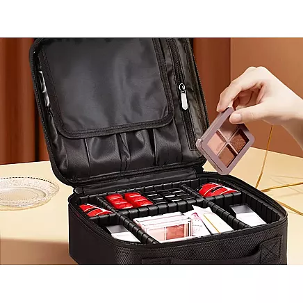Vanity case cosmetics bag travel organiser casket suitcase bag