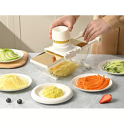 Dārzeņu smalcinātājs rokas griezējs 6 asmeņi