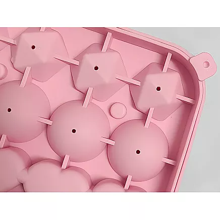 Silicone ice cube tray, 3D heart and diamond shapes, cube shapes for drinks