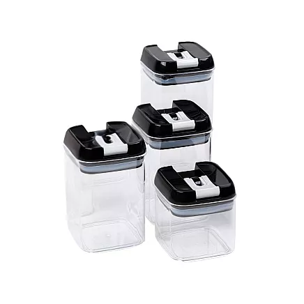 Hermētiski virtuves konteineri pārtikai, komplekts 4 gab.