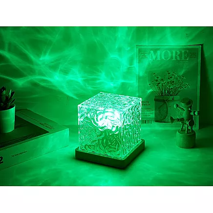 Rgb crystal light with usb remote control atmospheric decorative bedside cube