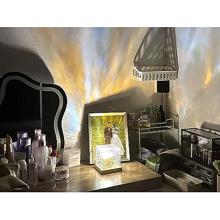 Rgb crystal light with usb remote control atmospheric decorative bedside cube