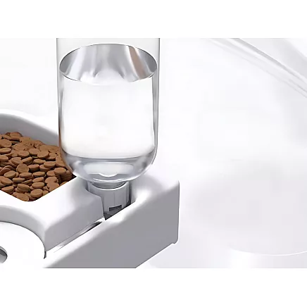 2in1 double food and water bowl with 500 ml reservoir for a dog cat
