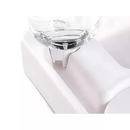 2in1 double food and water bowl with 500 ml reservoir for a dog cat