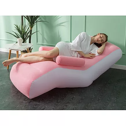 Inflatable armchair with armrests comfortable lounger with pump set