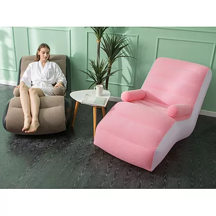 Inflatable armchair with armrests comfortable lounger with pump set