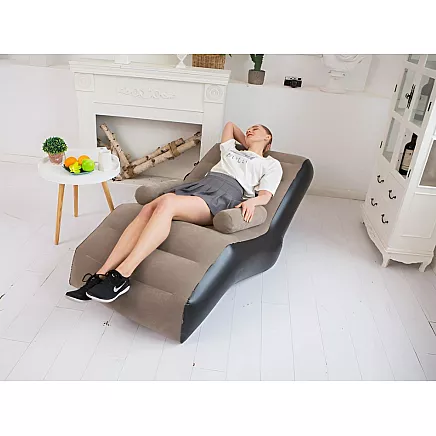 Inflatable armchair with armrests comfortable lounger with pump set