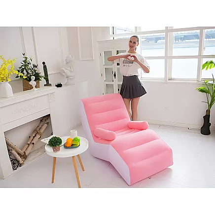 Inflatable armchair with armrests comfortable lounger with pump set