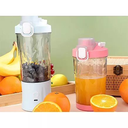 Portable USB wireless smoothie blender, ice crusher, blue