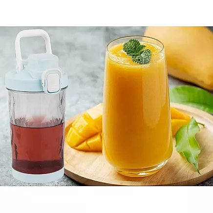 Portable USB wireless smoothie blender, ice crusher, blue