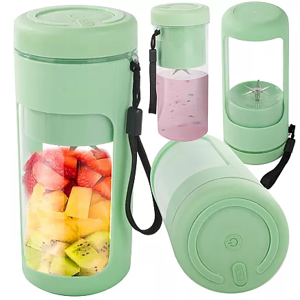 Portable USB wireless smoothie blender, ice crusher, lanyard
