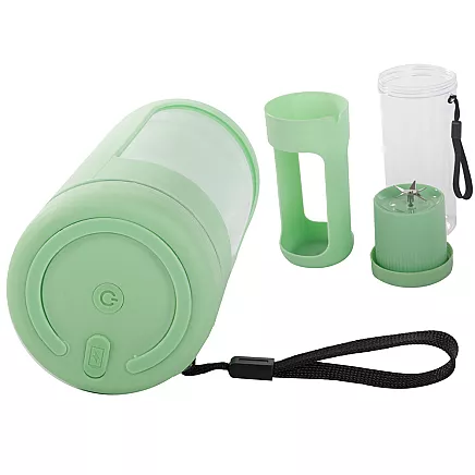 Portable USB wireless smoothie blender, ice crusher, lanyard