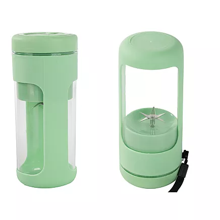 Portable USB wireless smoothie blender, ice crusher, lanyard