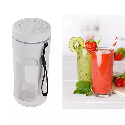 Portable USB wireless smoothie blender, ice crusher, lanyard