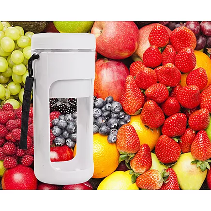 Portable USB wireless smoothie blender, ice crusher, lanyard