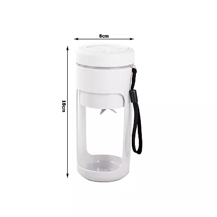 Portable USB wireless smoothie blender, ice crusher, lanyard