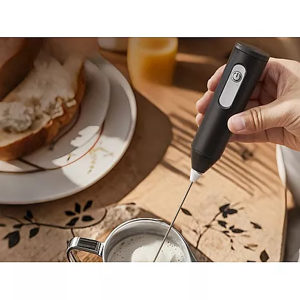 Manual coffee milk frother, mini electric mixer, 3 modes