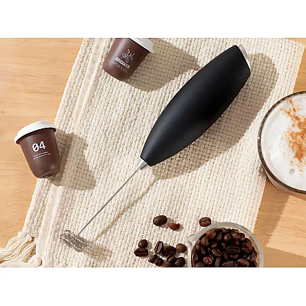 Manual coffee milk frother, mini electric mixer with stand