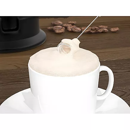 Manual coffee milk frother, mini electric mixer with stand